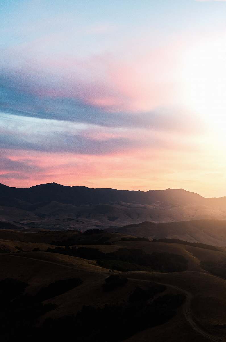 san luis obispo landscape photography of mountains sunset